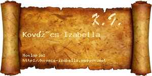 Kovács Izabella névjegykártya